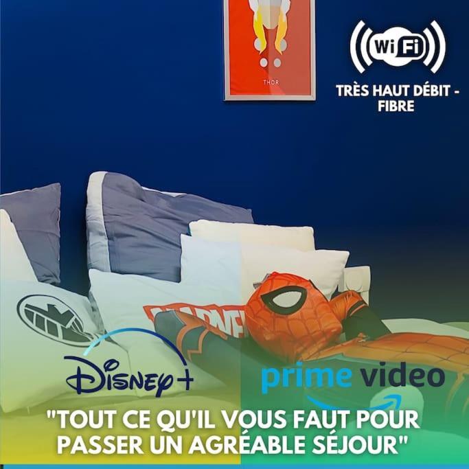 Le Repaire Des Heros 150m Parking Prive - Lesvoyagescolores Apartment *